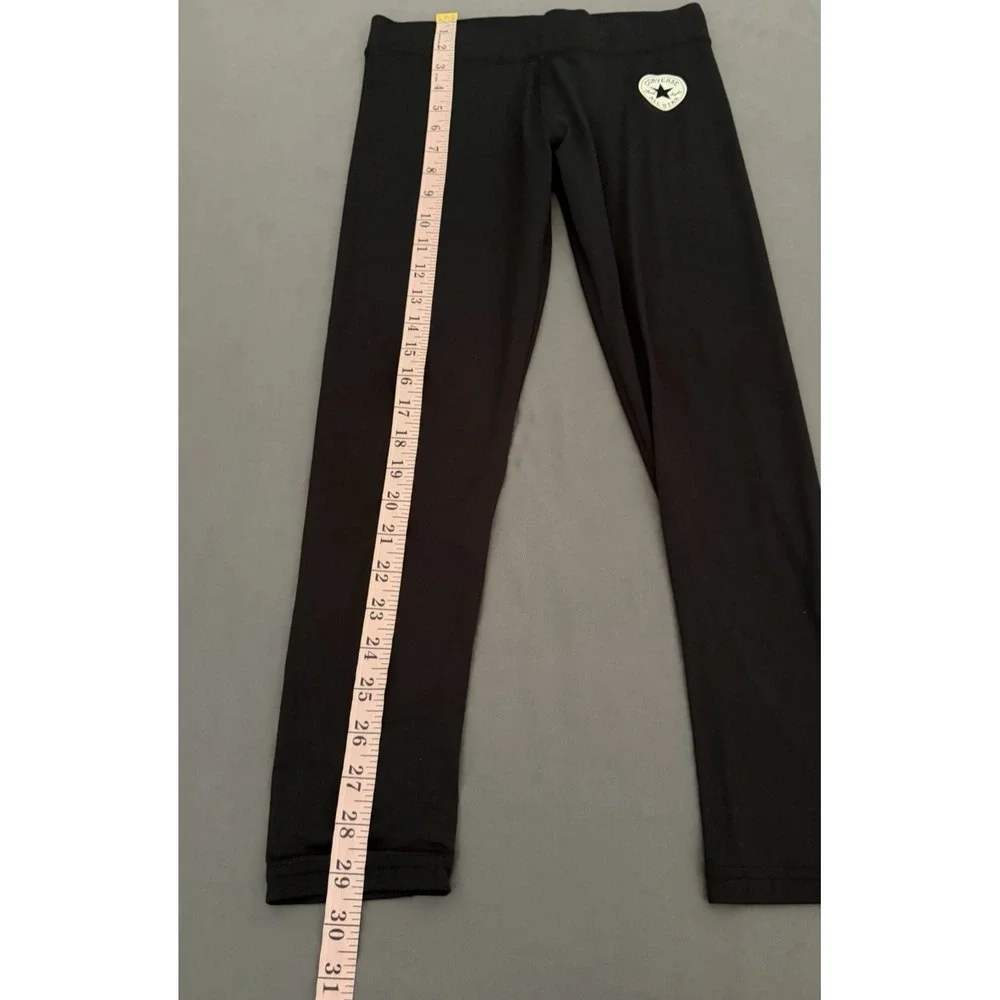 Converse Pants Girls‎ Large Black Activewear Stretch 12-13 Yrs Athletic Logo